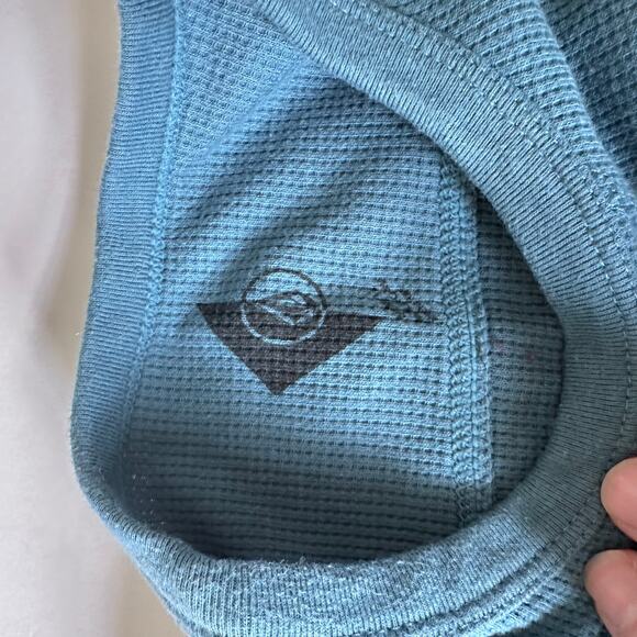 Volcom Color Block Blue Long Sleeve Thermal Top - Youth M - Picture 3 of 5